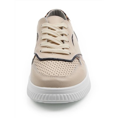 03-C930-2A BEIGE Полуботинки спортивные женские (натуральная кожа)