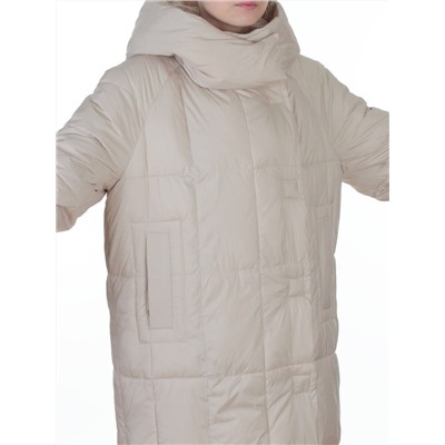 8892 LT. BEIGE Пальто зимнее женское (200 гр. холлофайбер)