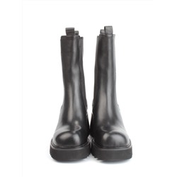 01-GZ6115-X81 BLACK Ботильоны демисезонные женские (натуральная кожа, байка)