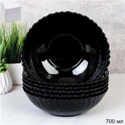 Набор суповых тарелок 6 штук 700 мл 178 мл Классика Черная / BNTW70T (Black) /уп 8/