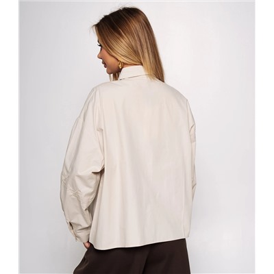 Рубашка #КТ2210 (3), бежево-серый