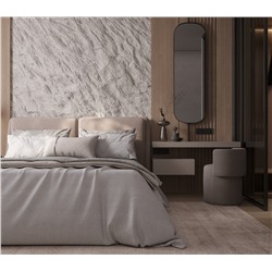 Постельное белье из вареного хлопка ХВ-013 серая полоса