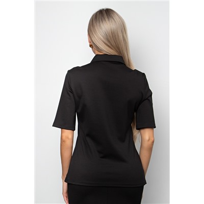 Блуза трикотажная чёрного цвета Вербена №3