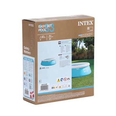 Бассейн надувной INTEX Easy Set 28101, 183×51 см, от 3 лет, круглый