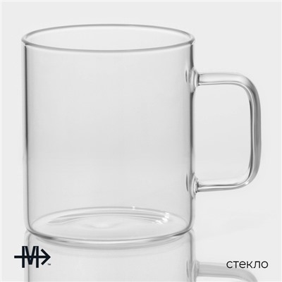 Кружки Magistro «Глория», 320 мл, 11×8×9 см, набор 2 шт., стекло, прозрачные
