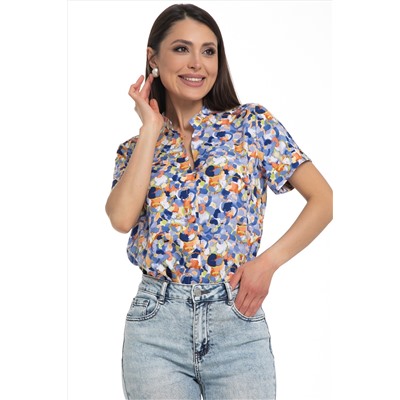 Блузка разноцветная с короткими рукавами