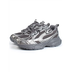 05-P247-1 BLACK/SILVER Кроссовки женские (искусственные материалы, сетка)
