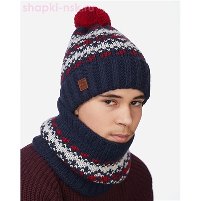 Q 176 D 176 Комплект флис (колпак+снуд) (54-56)