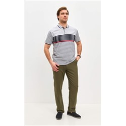 Брюки лен F211-0854 khaki
