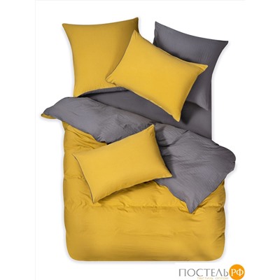 Sleepix ЮКО горчич/сер КПБ 220х240-1/230х250-1/50х70-2/70х70-2, 6 пр., 60%полимодал, 40%бамб. волокно