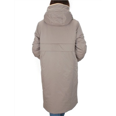 M-9079 GRAY/BEIGE Пальто зимнее женское CORUSKY (верблюжья шерсть)