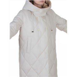 8388 MILK Пальто стеганное зимнее женское оверсайз (200 гр. холлофайбер)