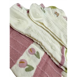 Короткие носки р.35-40 "Flowers" Комплект - 5 пар
