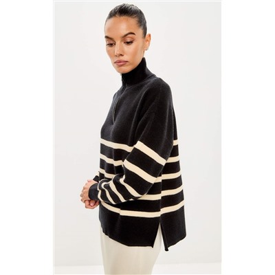 Джемпер F322-15115 black-beige