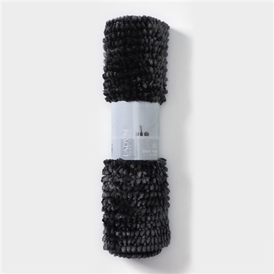 Коврик для дома LaDо́m, букли, плотность 1400 г, 50×80 см, графитовый