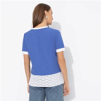 Футболка прямого силуэта, Романтика с перчинкой (синяя)