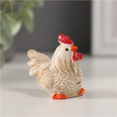 Фигурка полистоун «Белый петушок», 5×3×3.3 см, МИКС