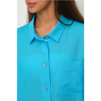 Рубашка короткая  S021_Cerulean Blue/Голубой