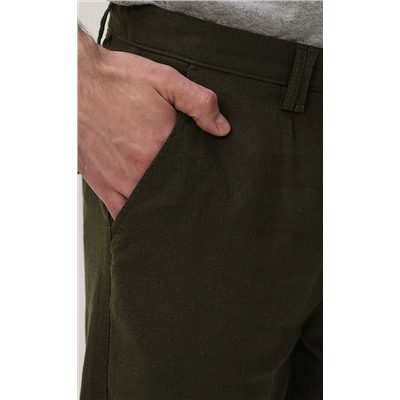Брюки лен P111-0853 khaki