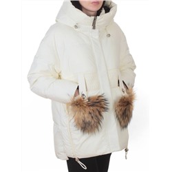 8809 MILK WHITE Куртка зимняя женская (200 гр. холлофайбер)