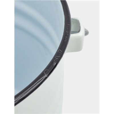 УЦЕНКА Ведро эмалированное, 12 л, без крышки, с ручкой, белое