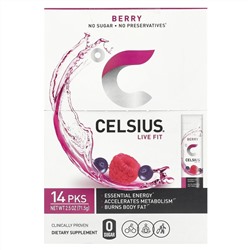 Celsius, Live Fit, ягоды, 14 пакетиков по 5,11 г (0,18 унции)