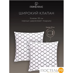 PRIME PRIVE ХАРДИ сер К-т Наволочек 70х70-2, 2 пр., хл./сатин серый