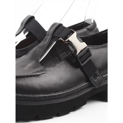 06-DLG06-1 BLACK Туфли женские (натуральная кожа)