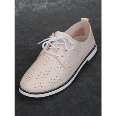 03-PDXL94-2 PINK Полуботинки женские (натуральная кожа)