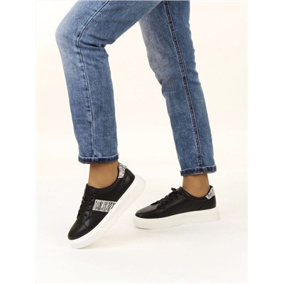 03-YC523-1 BLACK Полуботинки спортивные женские (натуральная кожа)