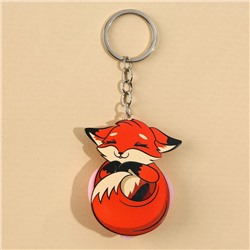 Брелок мялка для ключей «Лисичка с сердечком» 4.6×7 см