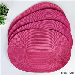 Салфетка для стола овальная 4 штуки pink /30х45 см Винная 696381