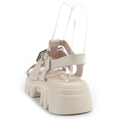08-PEY195-2 BEIGE Босоножки женские (натуральная кожа)
