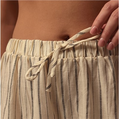 Шорты домашние женские SL HOME Linen, белые