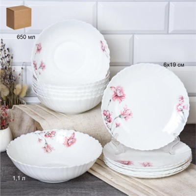 Столовый набор 13 предметов / GRAY-13/7578 (7208) /уп 2/ Садовая гвоздика