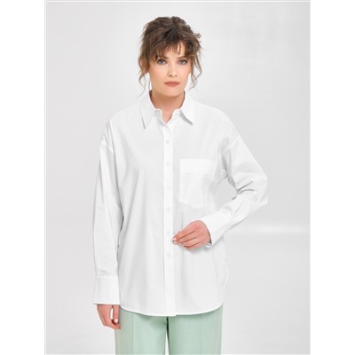 Блузка белая прямая
