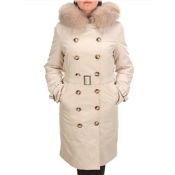 21002 BEIGE Пальто зимнее женское MAILILUO (150 гр. холлофайбера)