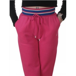 2615 CRIMSON Брюки утепленные спортивные женские (85% хлопок, 10% полиэстер, 5% спандекс)