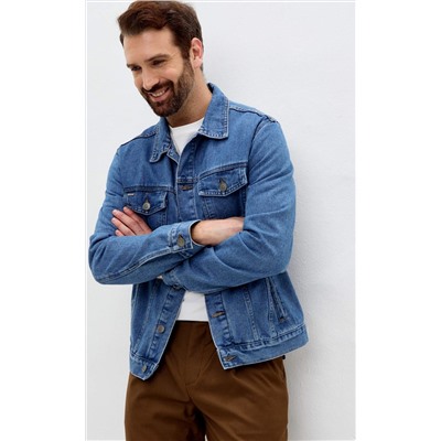 Куртка джинс P011-1336Rus middle blue