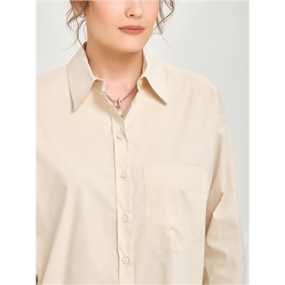 Блузка прямая в цвете экрю