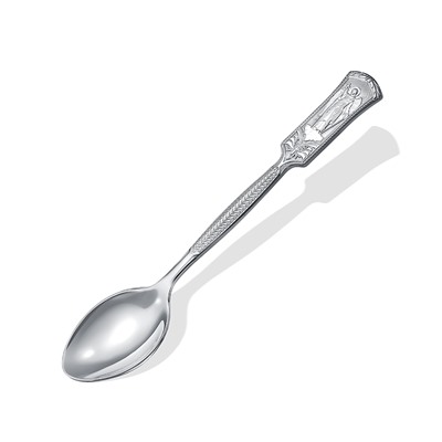 Ложка из серебра штампованая