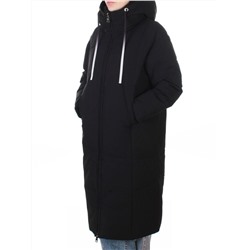W8236M BLACK Пальто зимнее женское оверсайз (200 гр. био-пух)