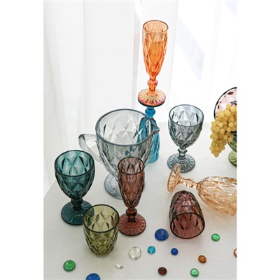 Бокалы для шампанского Magistro «Круиз», 160 мл, 7×20 см, набор 2 шт., стекло, зелёные