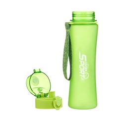 Бутылка для воды SPORT, 600 мл, с поильником, зеленая