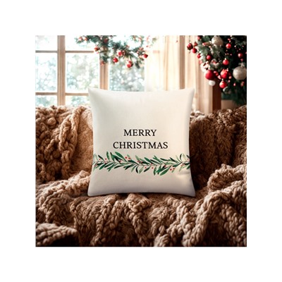Наволочка декоративная новогодняя «Этель. Merry Christmas», 40×40 (±4) см, 100% хлопок