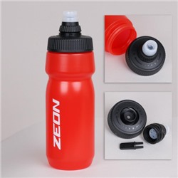 Бутылка для воды велосипедная ZEON WB230 гоночная, клапан NEW кэмэлбак, пищевой hi-quality PP, 700ML цвет red/уп100