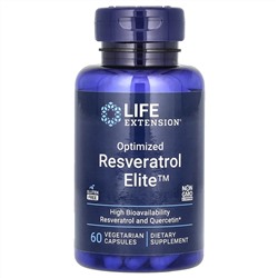 Life Extension, оптимизированный ресвератрол, 60 вегетарианских капсул