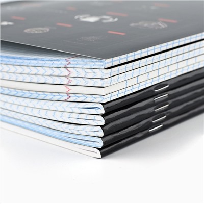 Тетради предметные, 36 л., набор из 10 шт., блок №1 «Черный фон»