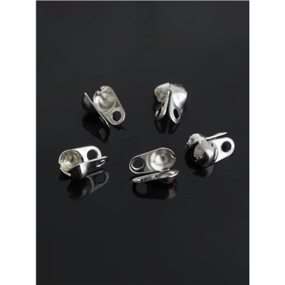 Концевик, цвет серебро, СМ-262, 3.2 мм (набор 20 шт.)