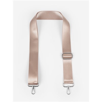 Ручка для сумки, стропа, с карабинами, 139±3×3.8 см, бежевая